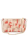 Fendi Pouch With Chain Baguette In Multicoloured Ff Fabric