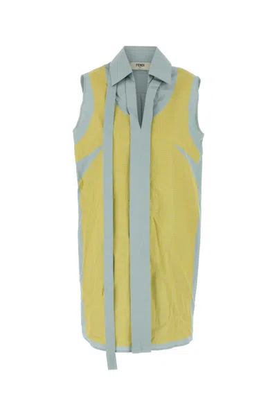 Fendi Powder Blue Cotton Dress