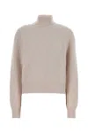 Fendi Powder Pink Stretch Wool Blend Sweater In Gray