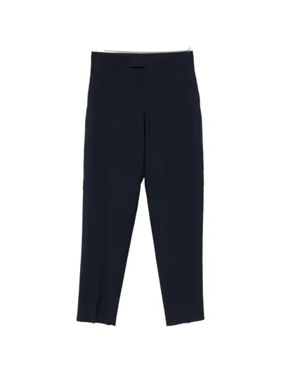 Fendi Press-crease Trousers In Blue