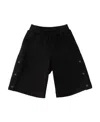 Fendi Press-stud Fleece Shorts In Black