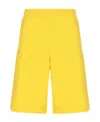 Fendi Press-stud Fleece Shorts In Yellow