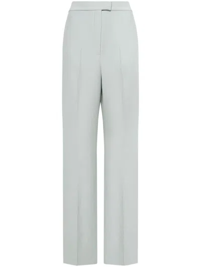 Fendi Pressed-crease Straight Trousers In Blue