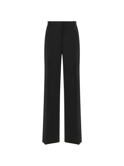 Fendi Pressed-crease Tailored Trousers In Black