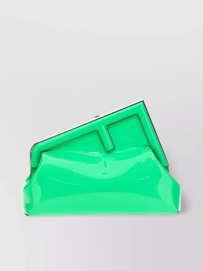 Fendi Prime Clutch Bag Midi Pouch In Green