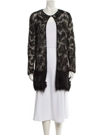 Pre-owned Fendi Printed Blazer In Black