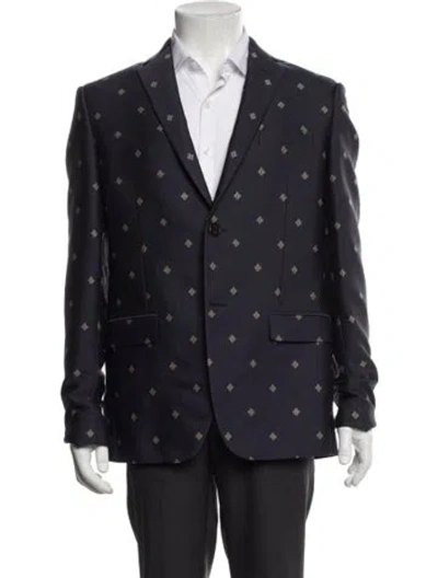 Pre-owned Fendi Printed Blazer In Blue