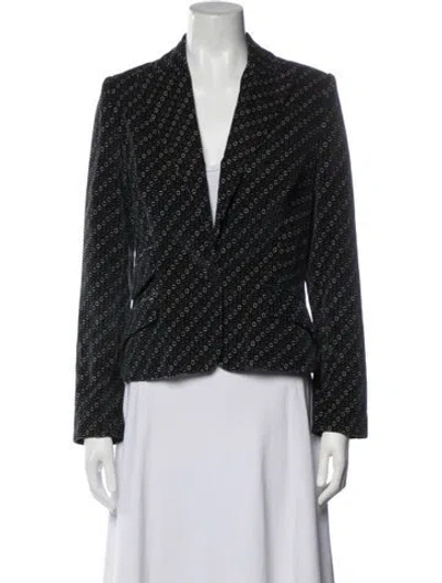 Pre-owned Fendi Printed Blazer In Blue