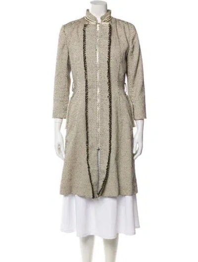 Pre-owned Fendi Printed Coat In Neutral