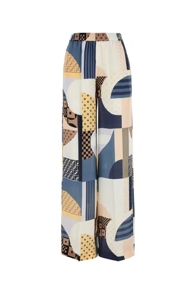 FENDI PRINTED CREPE PYJAMA PANT