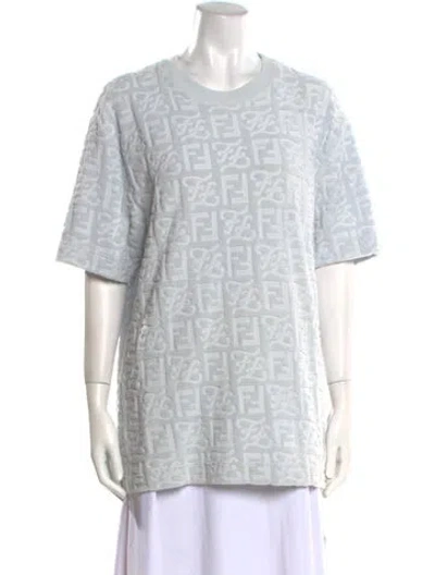 Pre-owned Fendi Printed Crew Neck T-shirt In Multi