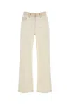 Fendi Women Denim Pant In White