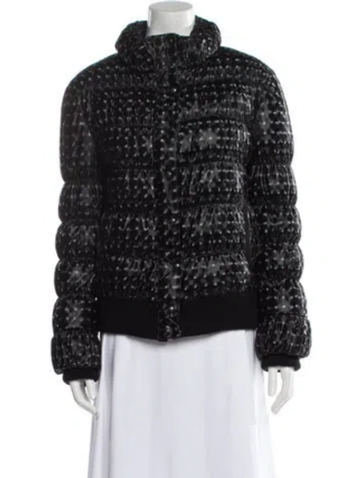 Pre-owned Fendi Printed Down Jacket In Black