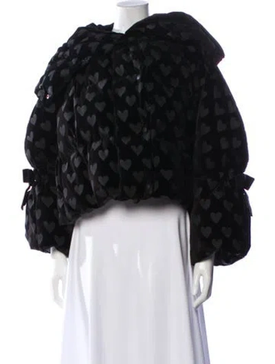 Pre-owned Fendi Printed Faux Fur Jacket In Black