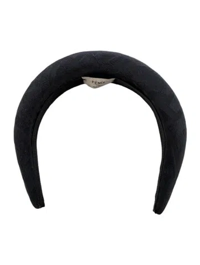 Pre-owned Fendi Printed Head Band In Blue