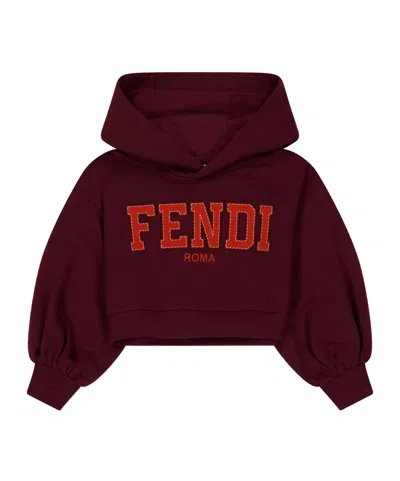 Fendi Printed Hoodie Sweatshirt In White
