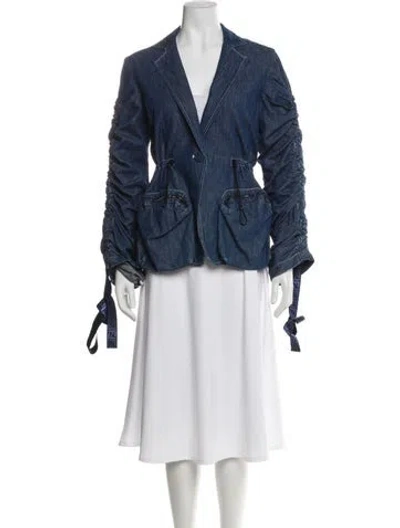 Pre-owned Fendi Printed Jacket In Blue