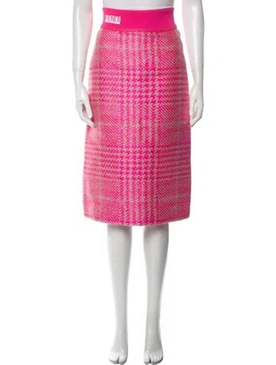 Pre-owned Fendi Printed Knee-length Skirt In Pink