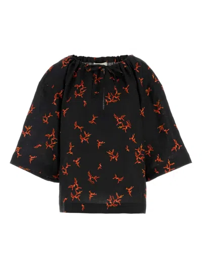 FENDI PRINTED LINEN BLOUSE