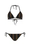 Fendi Printed Lycraâ® Bikini In Tabaccomoro
