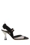 Fendi Printed Mesh Colibrã¬ Pumps In Black