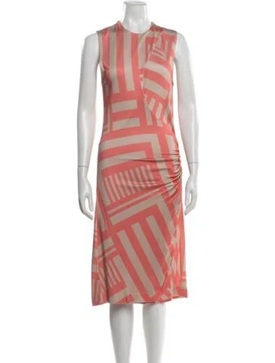 Pre-owned Fendi Printed Midi Length Dress In Multicolor