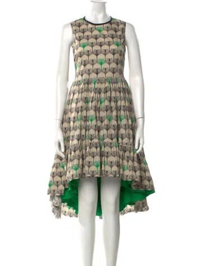 Pre-owned Fendi Printed Midi Length Dress In Neutral