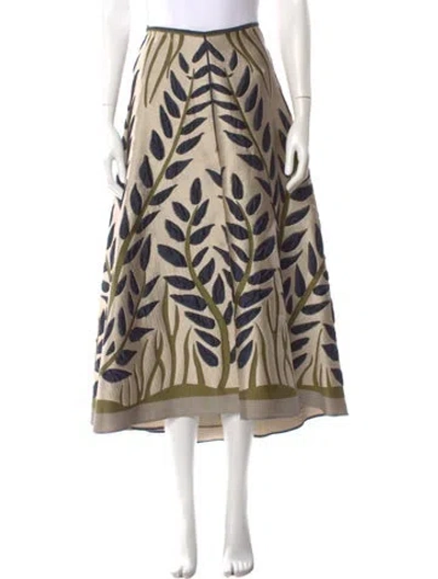 Pre-owned Fendi Printed Midi Length Skirt In Neutral