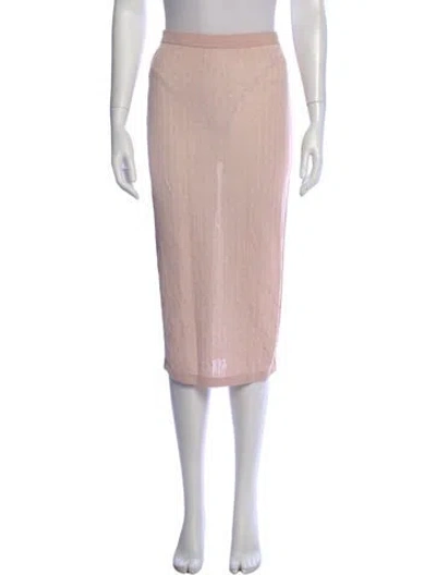Pre-owned Fendi Printed Midi Length Skirt In Pink