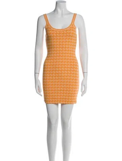Pre-owned Fendi Printed Mini Dress In Multi