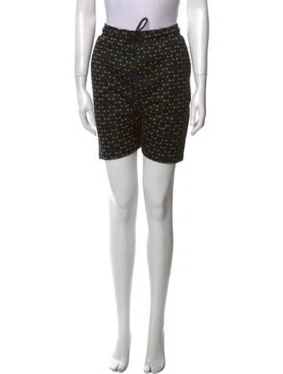 Pre-owned Fendi Printed Mini Shorts In Black