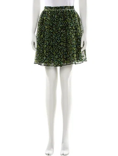 Pre-owned Fendi Printed Mini Skirt In Black