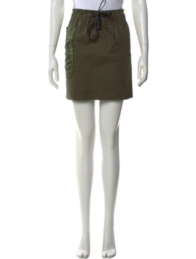 Pre-owned Fendi Printed Mini Skirt In Green