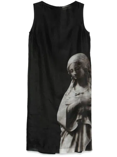 FENDI ROMAN MIDIKLEID MIT STATUEN-PRINT