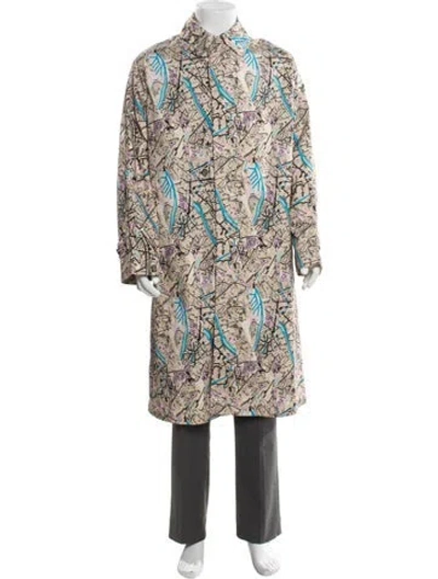 Pre-owned Fendi Printed Parka In Neutral