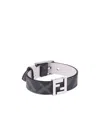 Fendi Printed Pattern Ff Bracelet In White