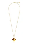 Fendi Printed Plexiglass And Metal Forever  Necklace