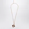 Fendi Printed Plexiglass And Metal Forever  Necklace In Gold
