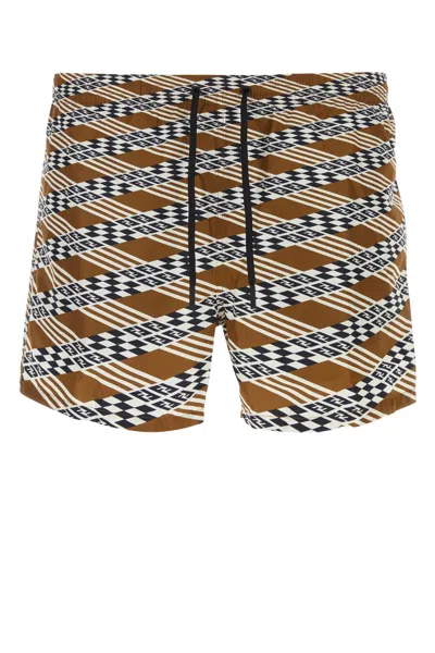 Fendi Printed Polyester Swimming Shorts