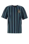Fendi Men Printed Polyester T-shirt In Blue