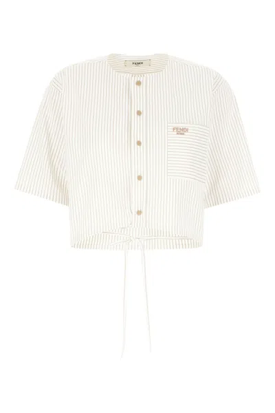 FENDI PRINTED POPLIN SHIRT