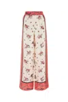 Fendi Printed Satin Wide-leg Pant In Kissed