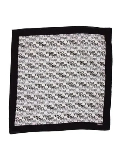 Pre-owned Fendi Printed Scarf In Black