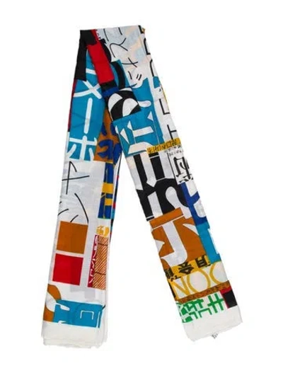 Pre-owned Fendi Printed Scarf In Multi