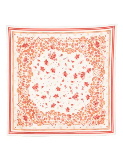 Fendi Printed Scarf In Neutral