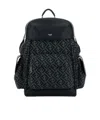 Fendi Printed Shoulder Bag In Black