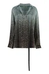 FENDI FENDI PRINTED SILK BLOUSE