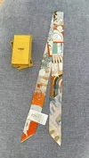 Fendi Printed Silk Scarf In Multicolor