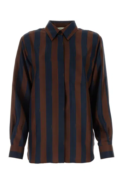 FENDI PRINTED SILK SHIRT