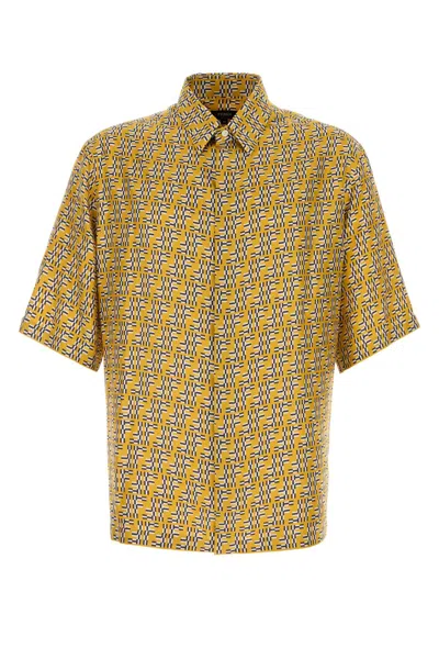 Fendi Ff Labyrinth Silk Shirt In Printed